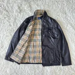 バーバリーブルーレーベル　ナイロンジャケット　ブルゾン　ノバチェック　軽量