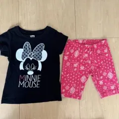 UNIQLO ミニーマウス Tシャツとパンツセット 100cm