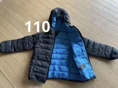 ダウンコート 黒/青 105-115cm