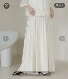 LOWRYS FARM カットギャザー ロングスカート