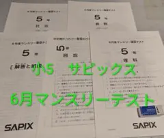 2026年最新】サピックス 5年 マンスリー確認テストの人気アイテム