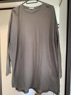 大きいサイズ レディース☆ ロングTシャツ ビッグTシャツ ☆ カーキ