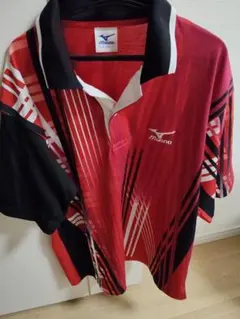 Mizuno レディース　ポロシャツ レッド/ブラック