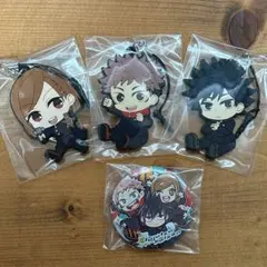 呪術廻戦　虎杖悠仁　伏黒恵　釘崎野薔薇　ぺたん娘ラバーストラップ　他　5点セット