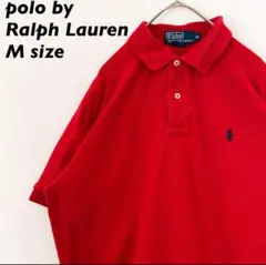 90s ポロバイラルフローレン　半袖ポロシャツ　ラガー　無地　ポニーロゴ　M