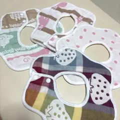 6重ガーゼ 360度 スタイ よだれかけ 4枚セット 出産祝い