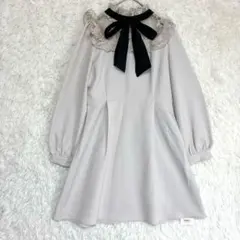 evelyn エブリン ビックリボン シフォンタック OP ワンピース　レース