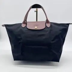 C352 LONGCHAMP ルプリアージュL A4可 トートバッグ ハンド 黒