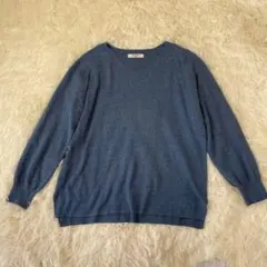 サマンサモスモスブルー　 Vネックニット プルオーバー　フリーサイズ　秋冬