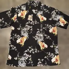 新品未使用品】UNIQLO 芸艸堂 伊藤若沖アロハシャツ 鶏柄 Mサイズ