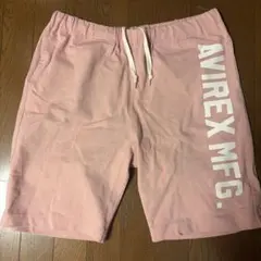 AVIREX ロゴプリント ショートパンツ ピンク L