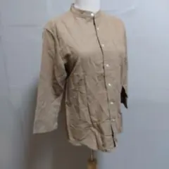 RAGEBLUE ベージュ 長袖 ボタン付きシャツ