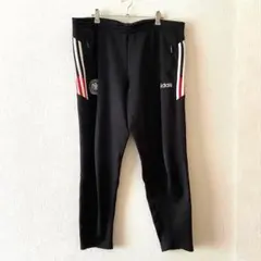☆【アディダス】ジャージ 刺繍ロゴ ウエストゴム紐 ファスナーポケット有XL相当