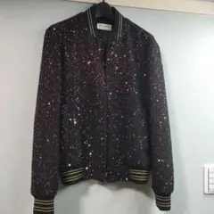 SAINT LAURENT PARIS スパンコール ボンバージャケット