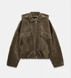 ZARA リブハイネックボンバージャケット - メルカリ