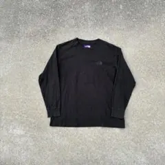 ノースフェイスパープルレーベル　ロンT ブラック　S