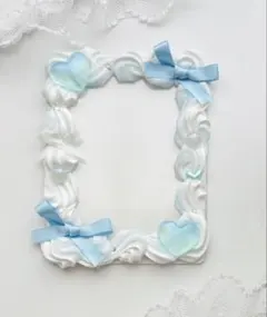 ホイップデコ　B8硬質トレカケース　白　水色　ミックス　ハート