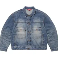 ジャケット・アウター Supreme Distressed Selvedge Trucker Supreme Distressed Selvedge Trucker Jacket Washed Indigo