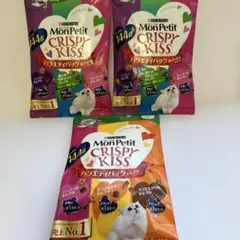 モンプチ　クリスピーキッス　魚介の旨み2袋、セレクトシリーズ1袋　144g×3袋