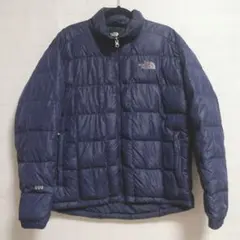 美品 ノースフェイス ダウンジャケット紺 M S-63のサムネイル