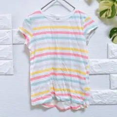 H＆Mベーシック　キッズ　１２０　半袖　ボーダー　カラフル　お洒落　保育園　春夏