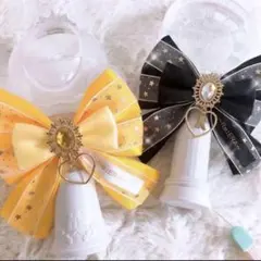 キンブレリボン ペンライトリボン 文字入れオーダー 星柄 セット★ハンドメイド