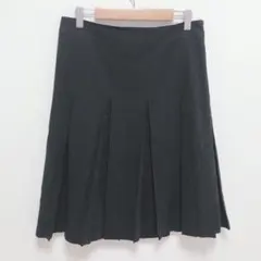 ハロッズ|ウール100% ワイドプリーツスカート【3】サイドファスナー シンプルのサムネイル