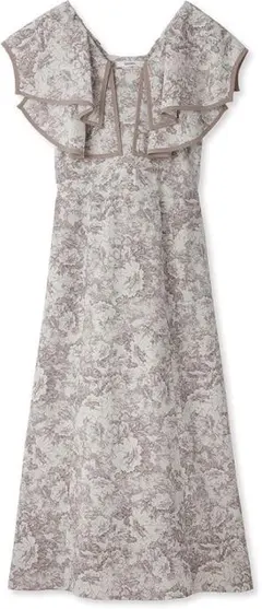 snidel スナイデル ラッフルカラーパイピングワンピ