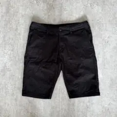 HALHAM ハーフパンツ XL ブラック 黒 無地 アメカジ メンズ ショートのサムネイル