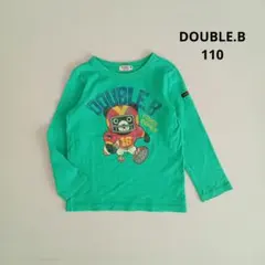 ミキハウス　ダブルビー　長袖　シャツ　ロンT　ラグビー　日本製　110