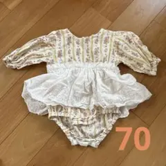 Cottoli フラワープリントロンパース