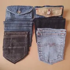 デニムポケット12枚　はぎれ