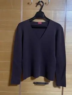 値下げ DESPRÉS ブラウン Vネック長袖ニット セーター