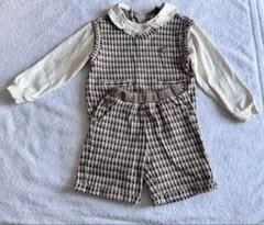 モイモルンチェック柄の長袖とショートパンツセット 110/56