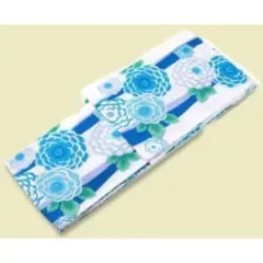 ◆最高級【綿絽浴衣】白地に青緑菊花の涼し浴衣◆着物としても着用可◆古典花柄ゆかた ◇最高級【綿絽浴衣】白地に青緑菊花の涼し浴衣◇着物としても着用可