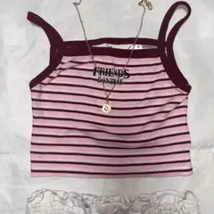 H&M キッズ キャミソール クロップド丈 ピンク130-140cm