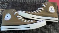 【美品送料無料】CONVERSEハイカットブラウン25cm