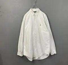 香港製80s ラルフローレン　ポニー刺繍 オックスフォードBDシャツ