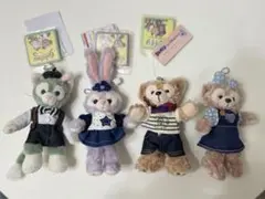 ダッフィー＆フレンズ　ぬいぐるみバッジ　4体セット