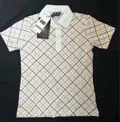 新品タグ付き　アディダス  ポロシャツ　チェック　半袖　ゴルフ　M