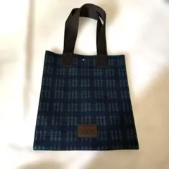 カルディ　ウインターバック　グリーンチェック柄