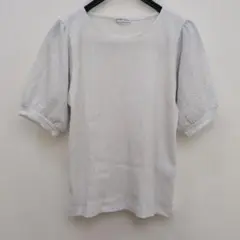 MUMU & CO. リブ編み ホワイトカットソー