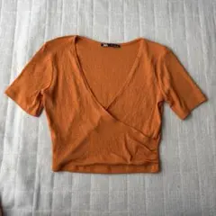 【最終値下げ】ZARA チビT オレンジ　【美品】のサムネイル