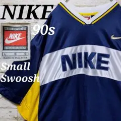 ナイキ　銀タグ90s　ゲームシャツ　ビッグロゴ刺繍　スモールスウッシュ　激レア