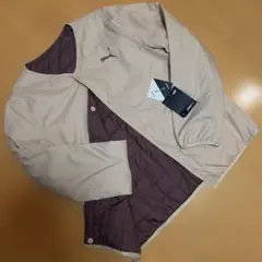 【新品】PUMA レディース ノーカラー リバーシブル 中綿ジャケット Lサイズ