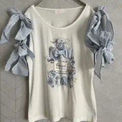 LIZ LISA リズリサ 大リボン パフュームプリントTシャツのサムネイル