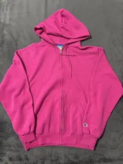 Champion ピンクジップアップパーカー M