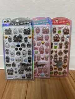 うるちゅる　もんちっち　シール 3シートセット