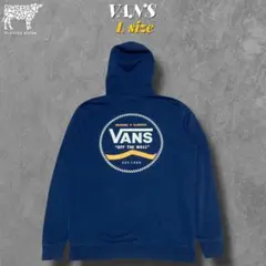 VANS 両面ロゴプリントパーカー 実寸M~L サークルロゴ グッドプリント