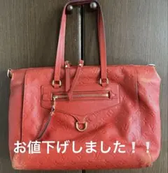 yu hamano】 オーストリッチ マジェスティックボストンバッグ オレンジ 